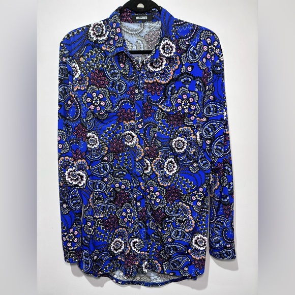 Medium Misguided Paisley Button Up - Picture 5 of 6